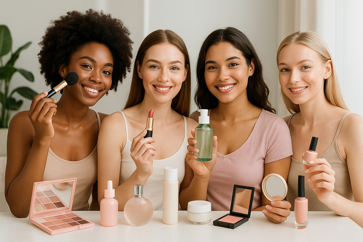 girls with beauty iteams