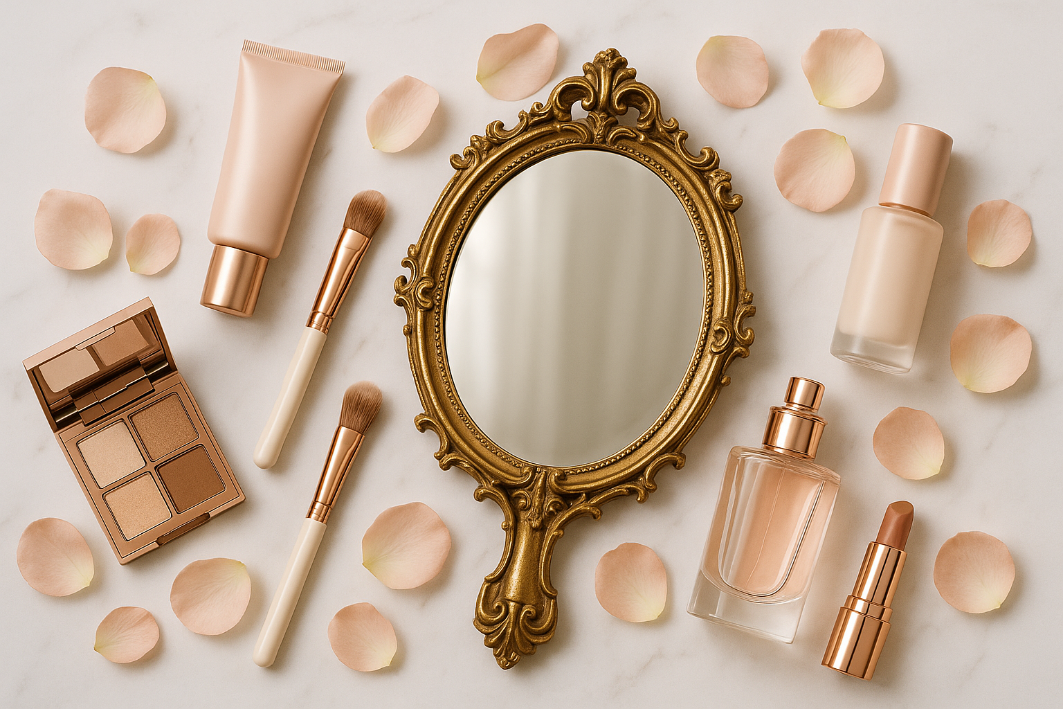 one beauty iteams photo with mirror